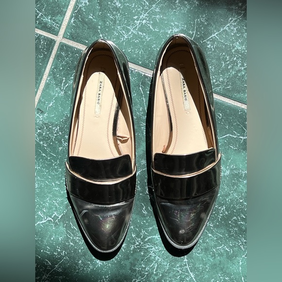 Silver loafer Zara size 36 - Picture 2 of 6